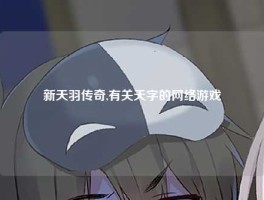 新天羽传奇,有关天字的网络游戏