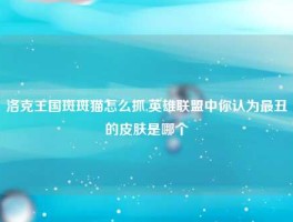 洛克王国斑斑猫怎么抓,英雄联盟中你认为最丑的皮肤是哪个