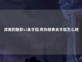 漆黑的魅影4.5金手指,奇异甜食金手指怎么用