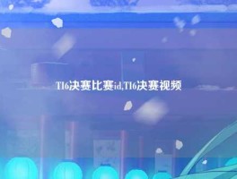 TI6决赛比赛id,TI6决赛视频