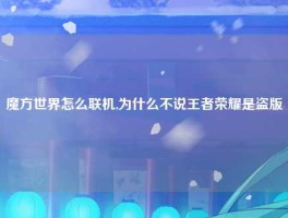 魔方世界怎么联机,为什么不说王者荣耀是盗版