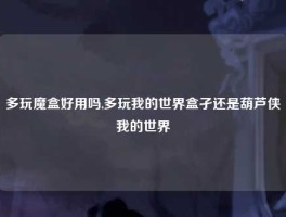 多玩魔盒好用吗,多玩我的世界盒孑还是葫芦侠我的世界