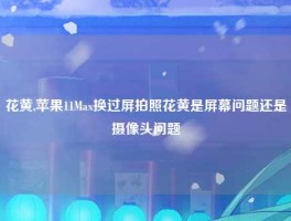花黄,苹果11Max换过屏拍照花黄是屏幕问题还是摄像头问题