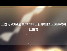 三国无双4全道具,SWITCH上有哪些好玩的游戏可以推荐