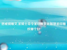 惩戒骑雕文,圣骑士命令圣印雕文比智慧圣印雕纹哪个好