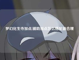 梦幻化生寺加点,辅助加点怎么搭配最合理