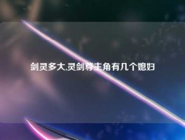 剑灵多大,灵剑尊主角有几个媳妇