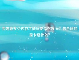 我需要多少内存才能玩使命召唤 10？最合适的显卡是什么？